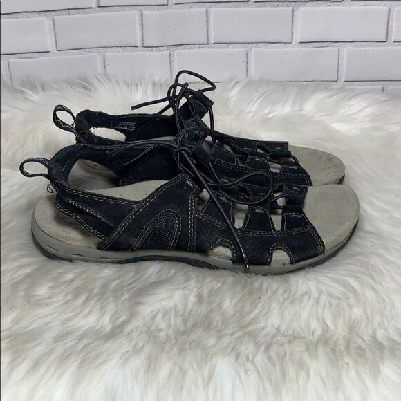 Earth Origins Sassy Black Suede Sandals Sz… - Picture 4 of 6